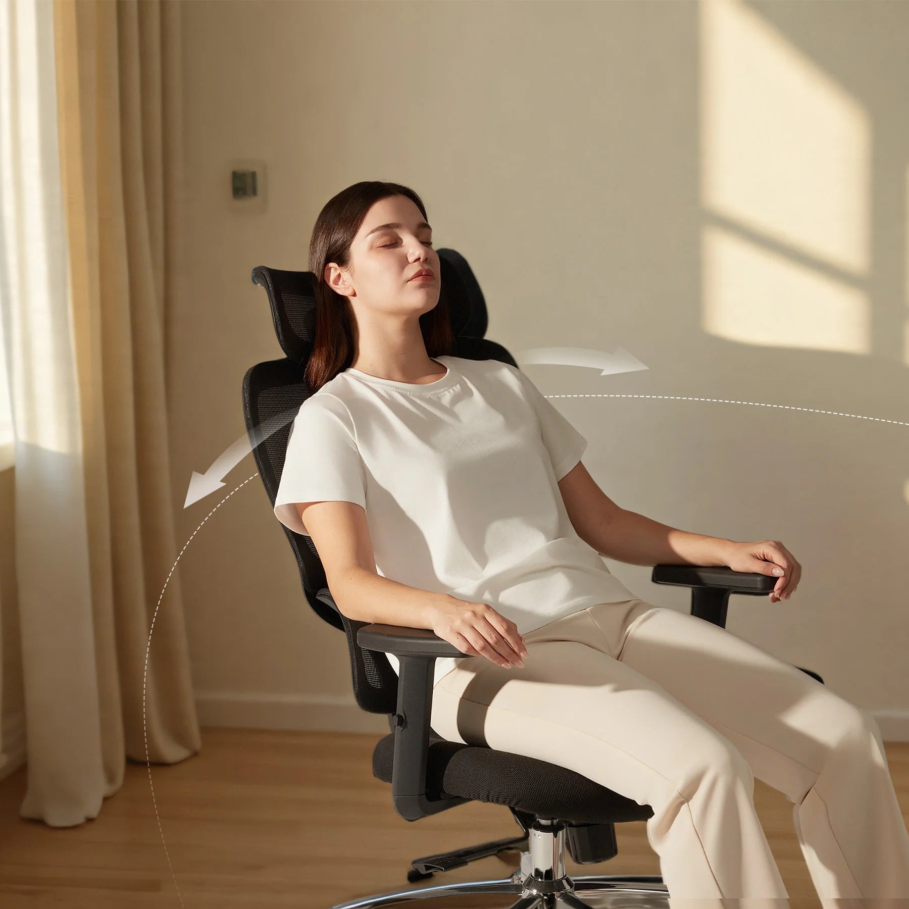 Sihoo M56C Chaise de Bureau Ergonomique avec Dossier Large à Double Section
